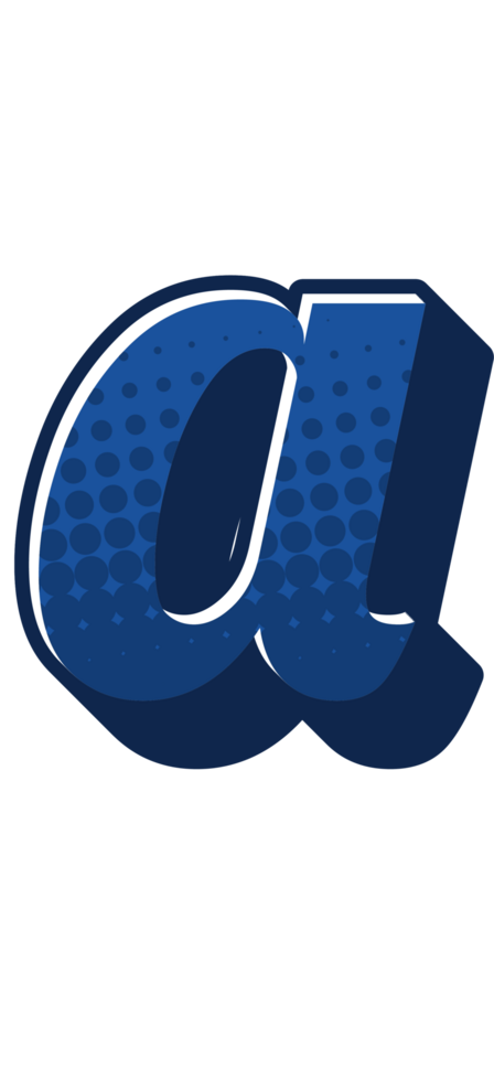 Comic Halftone Alphabet Letter and Number png