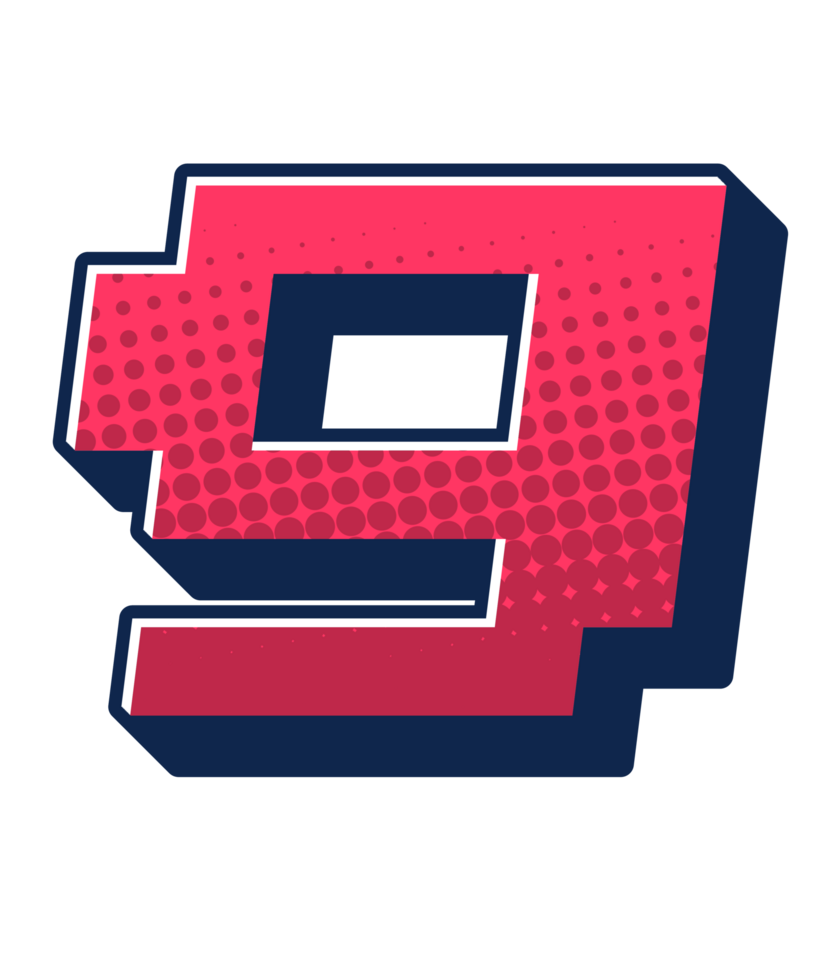 Comic Halftone Alphabet Letter and Number png