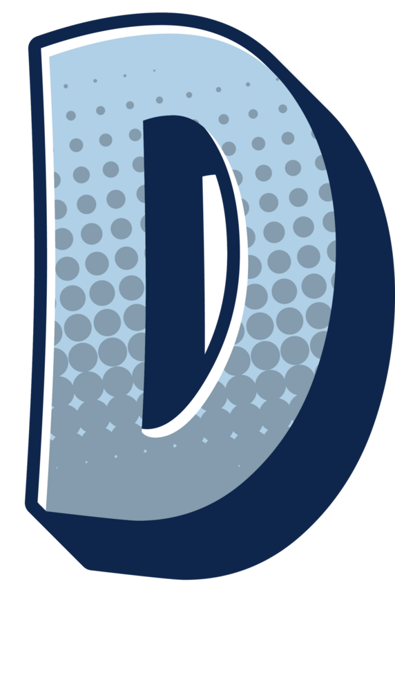 Comic Halftone Alphabet Letter and Number png