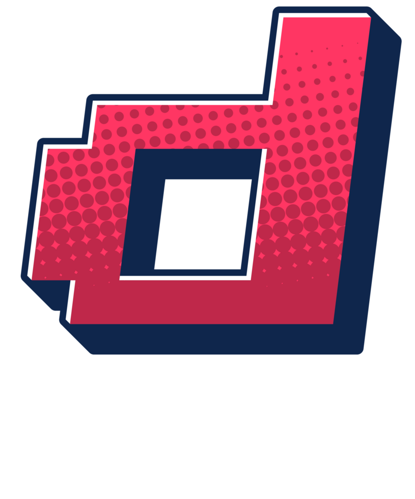 Comic Halftone Alphabet Letter and Number png