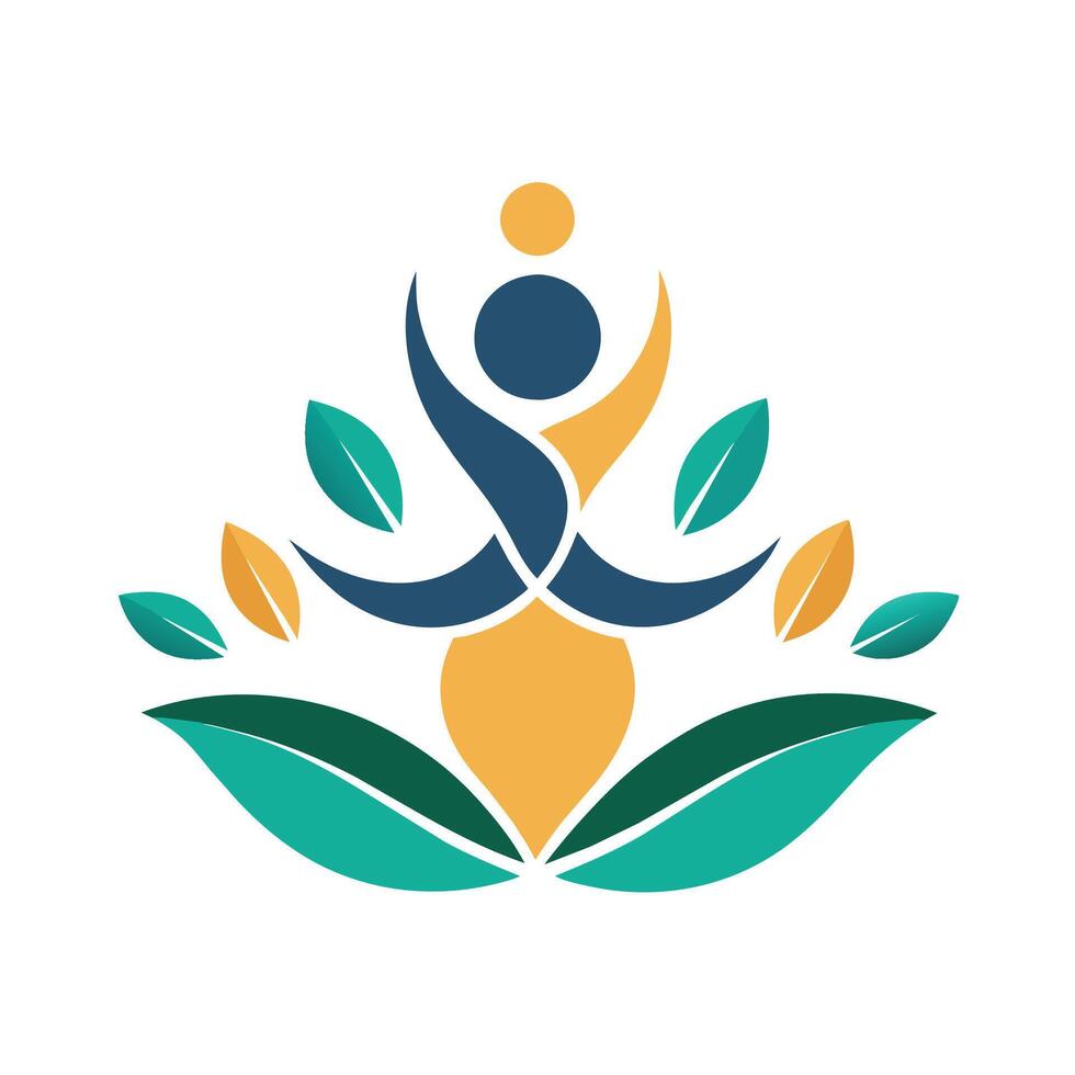 A logo representing womens health center services through a cohesive design, Generate an art piece that represents the unity of mind, body, and spirit in a minimalist style vector