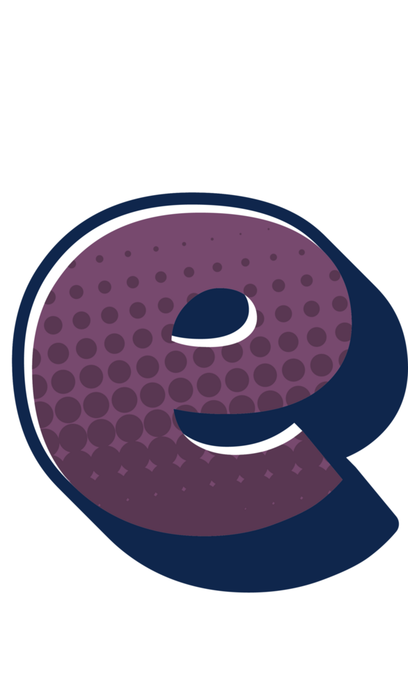 Comic Halftone Alphabet Letter and Number png