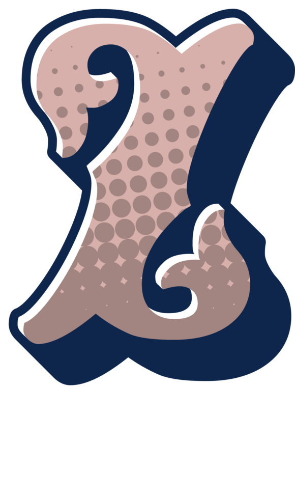 Comic Halftone Alphabet Letter and Number png