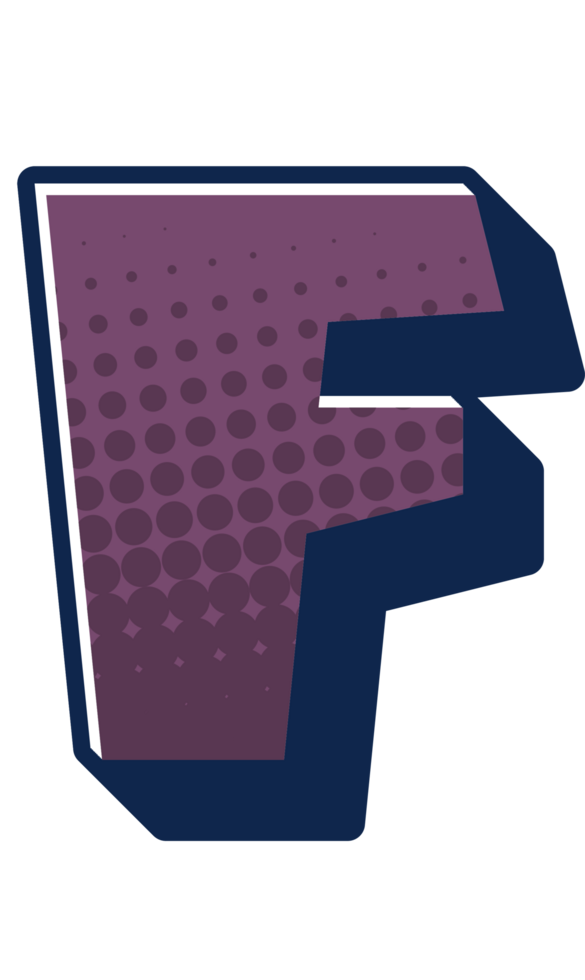 Comic Halftone Alphabet Letter and Number png