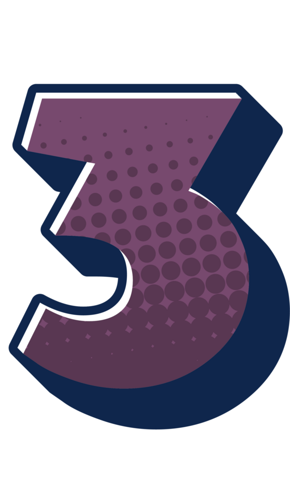 Comic Halftone Alphabet Letter and Number png