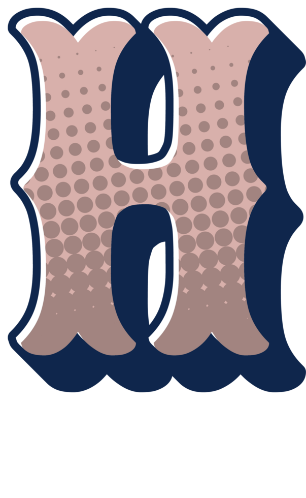 Comic Halftone Alphabet Letter and Number png
