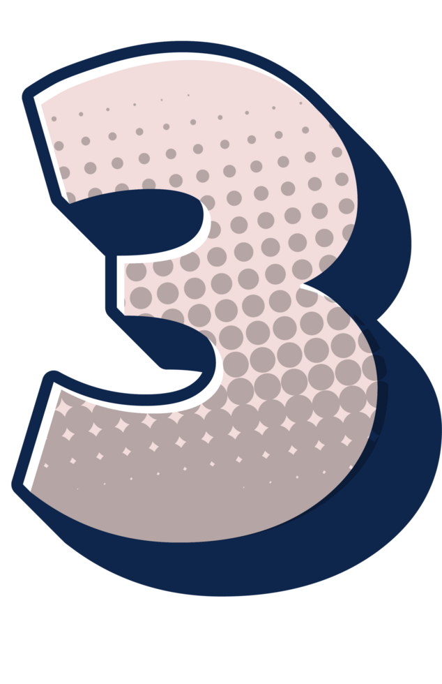 Comic Halftone Alphabet Letter and Number png
