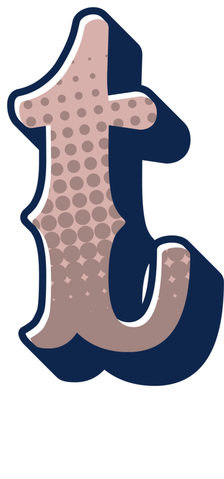Comic Halftone Alphabet Letter and Number png
