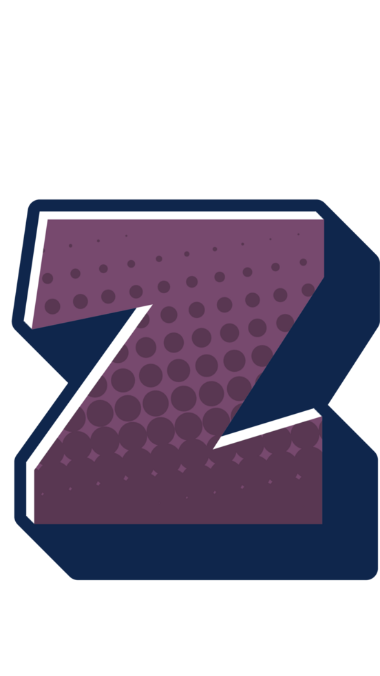 Comic Halftone Alphabet Letter and Number png
