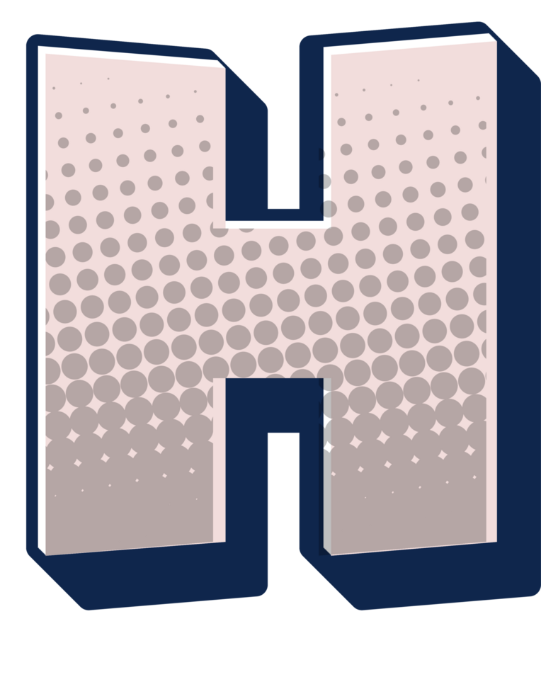 Comic Halftone Alphabet Letter and Number png