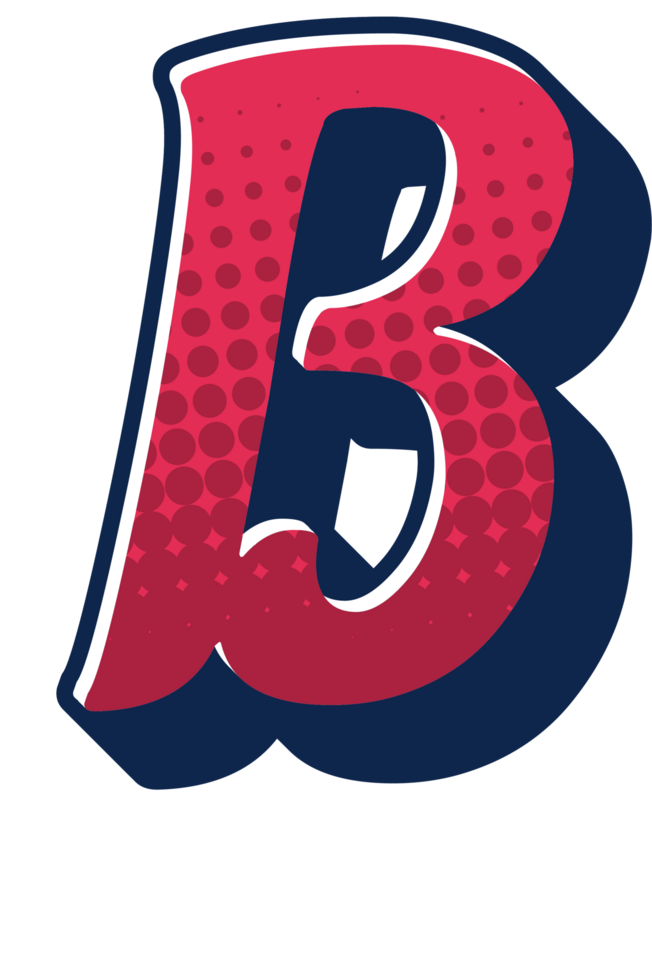 Comic Halftone Alphabet Letter and Number png
