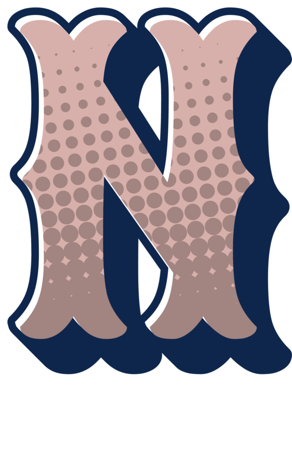 Comic Halftone Alphabet Letter and Number png
