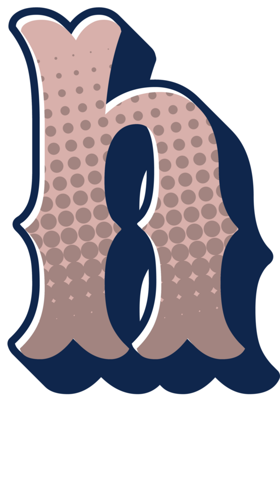 Comic Halftone Alphabet Letter and Number png