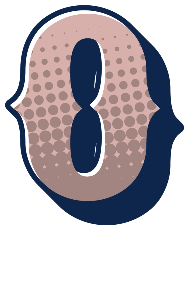 Comic Halftone Alphabet Letter and Number png