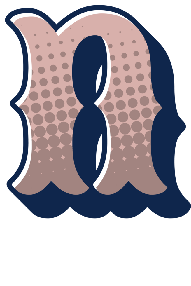 Comic Halftone Alphabet Letter and Number png
