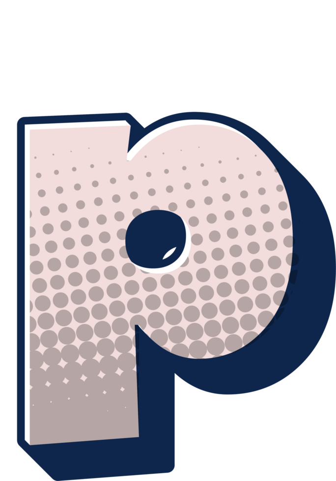 Comic Halftone Alphabet Letter and Number png