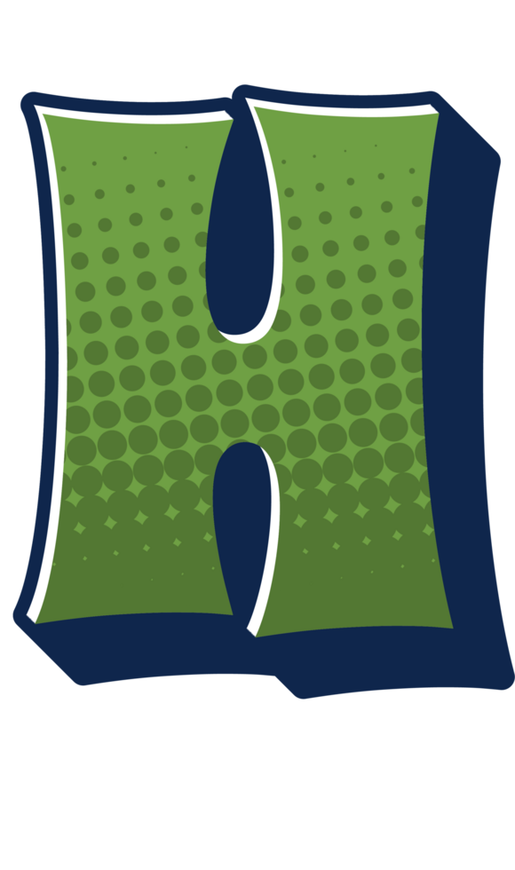 Comic Halftone Alphabet Letter and Number png