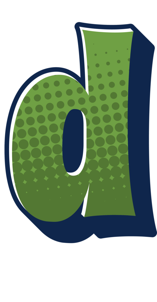 Comic Halftone Alphabet Letter and Number png