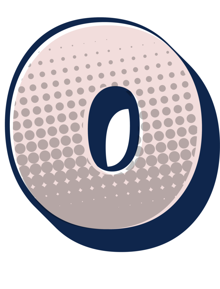 Comic Halftone Alphabet Letter and Number png
