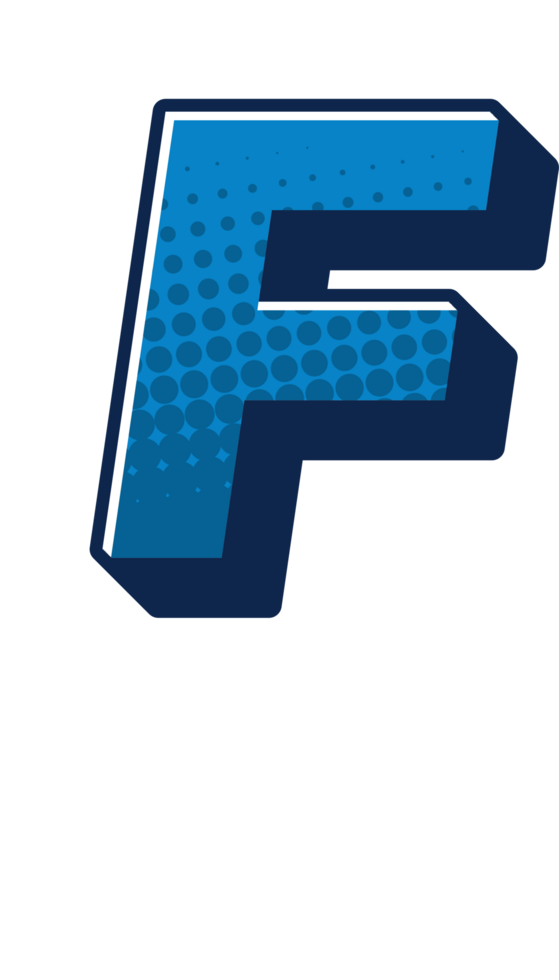 Comic Halftone Alphabet Letter and Number png