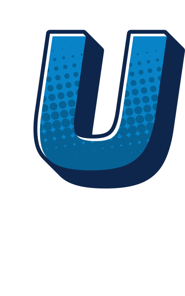 Comic Halftone Alphabet Letter and Number png