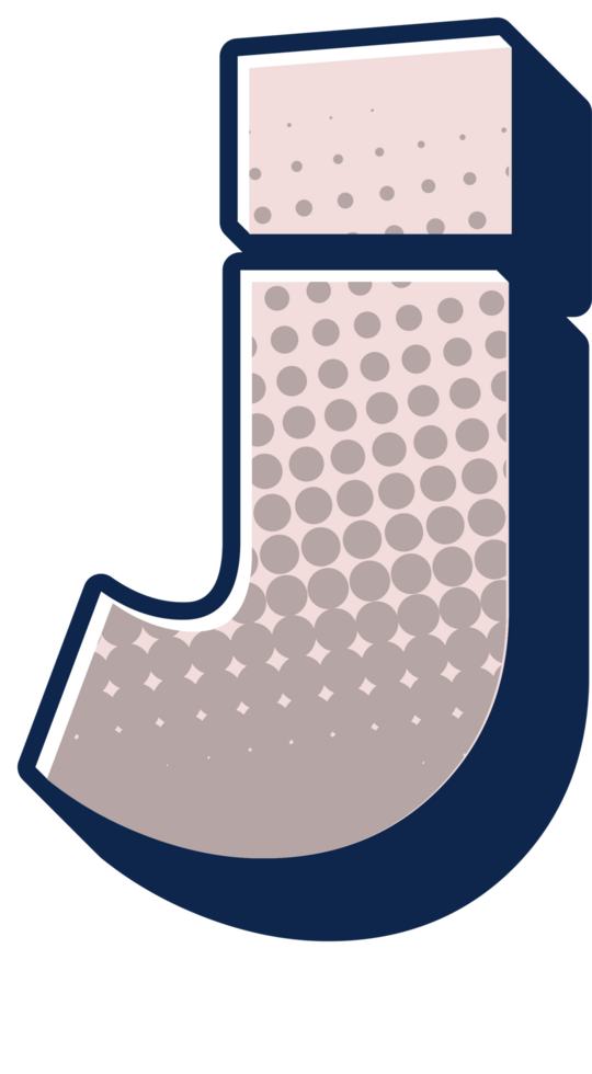 Comic Halftone Alphabet Letter and Number png