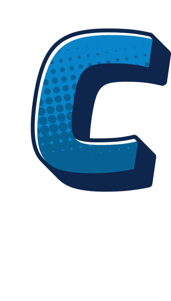 Comic Halftone Alphabet Letter and Number png