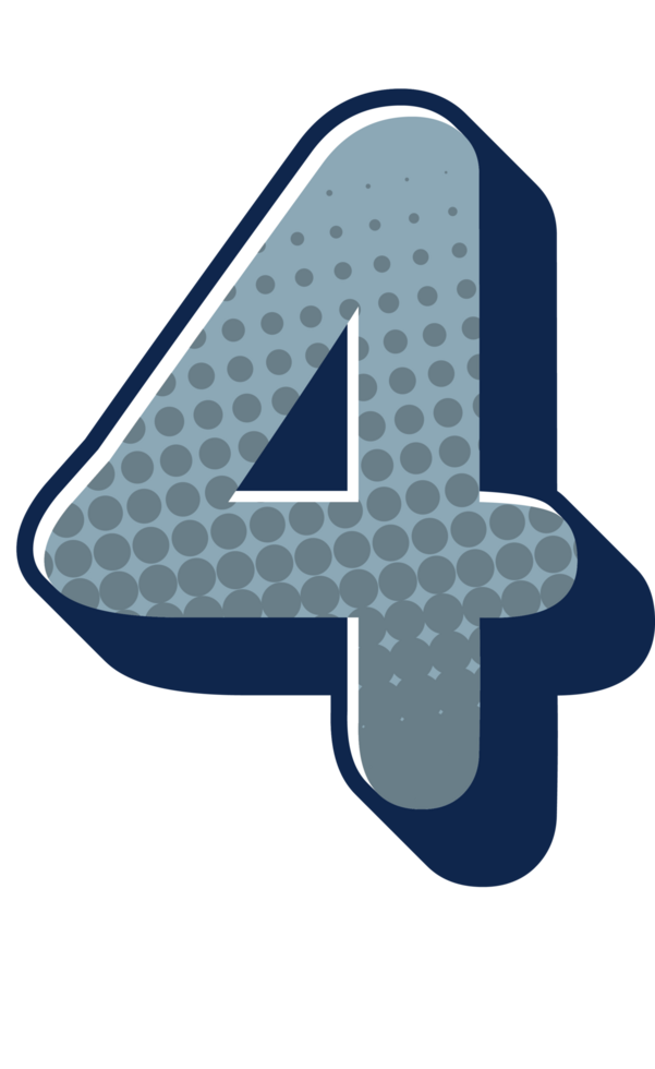 Comic Halftone Alphabet Letter and Number png