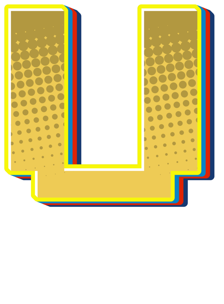 Comic Halftone Alphabet Letter and Number png