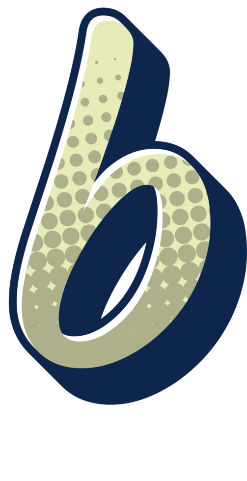 Comic Halftone Alphabet Letter and Number png