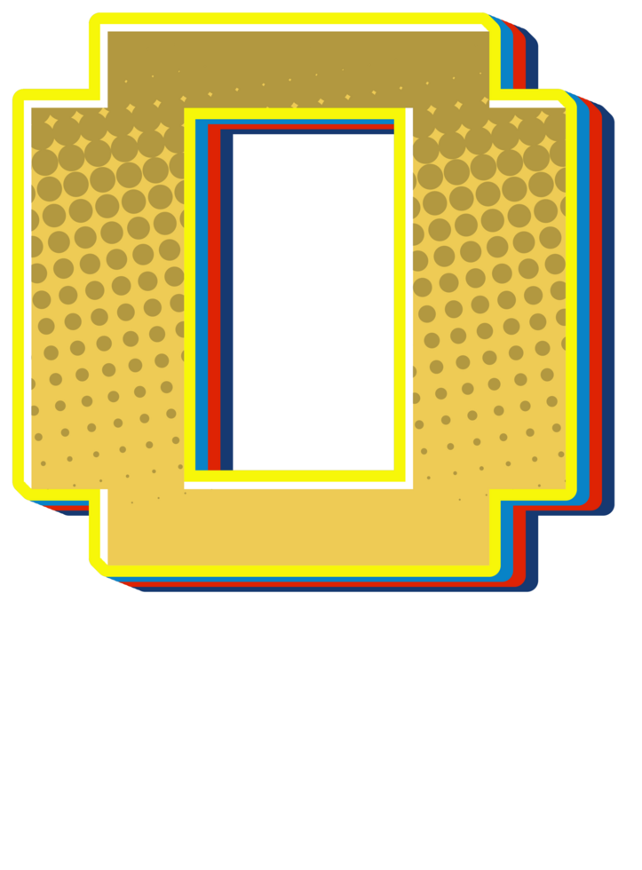 Comic Halftone Alphabet Letter and Number png