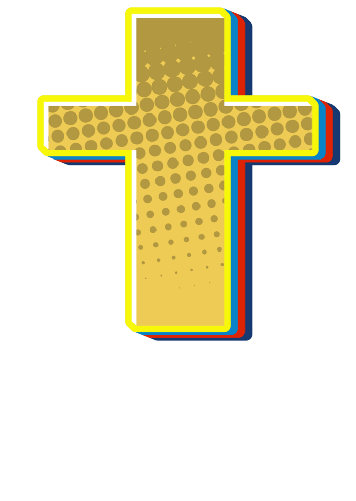 Comic Halftone Alphabet Letter and Number png