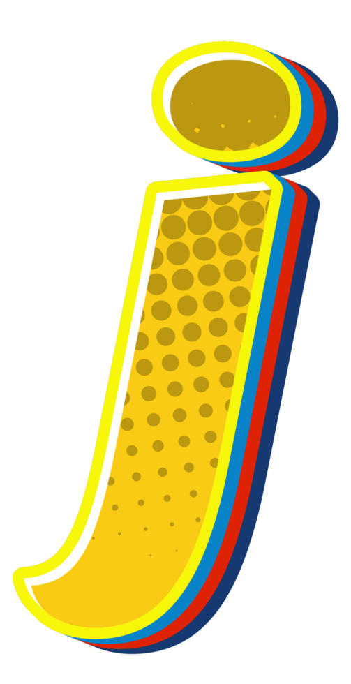 Comic Halftone Alphabet Letter and Number png