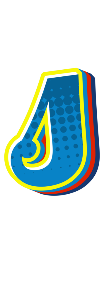 Comic Halftone Alphabet Letter and Number png