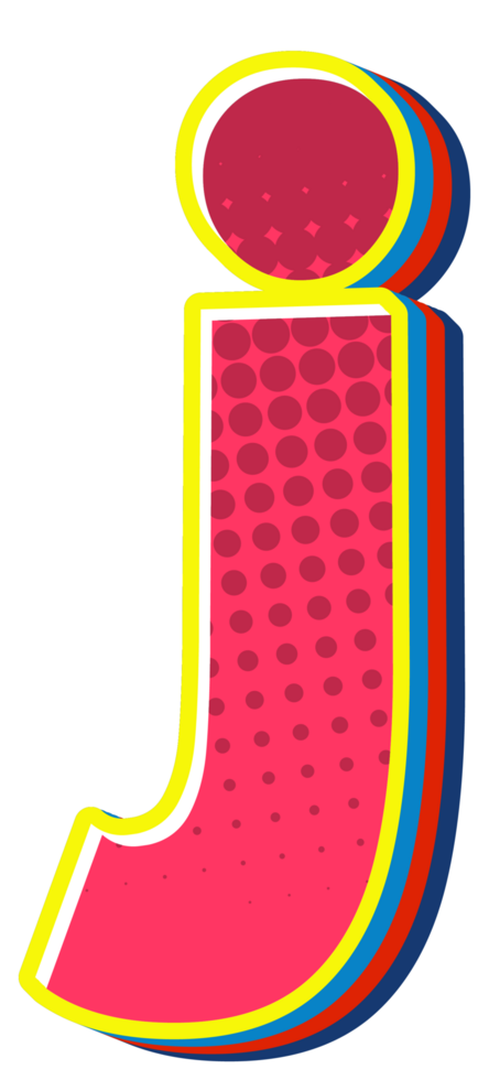 Comic Halftone Alphabet Letter and Number png