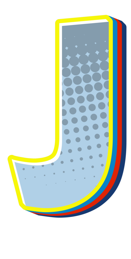 Comic Halftone Alphabet Letter and Number png