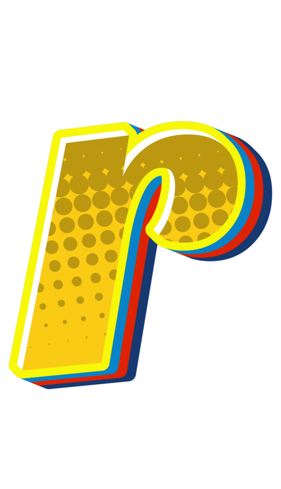 Comic Halftone Alphabet Letter and Number png