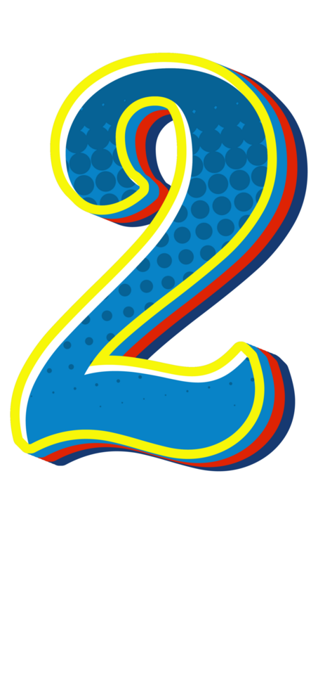 Comic Halftone Alphabet Letter and Number png