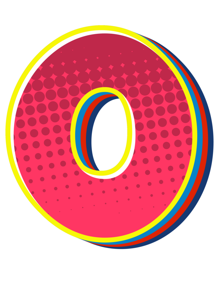 Comic Halftone Alphabet Letter and Number png