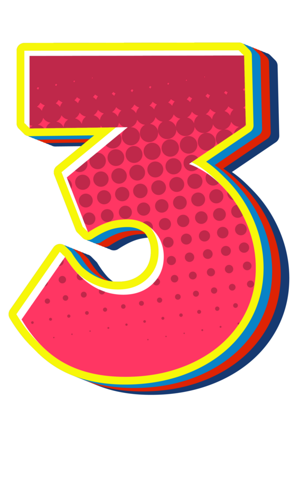 Comic Halftone Alphabet Letter and Number png