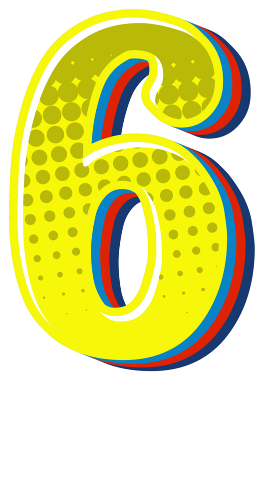 Comic Halftone Alphabet Letter and Number png