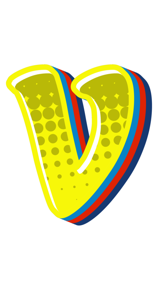 Comic Halftone Alphabet Letter and Number png