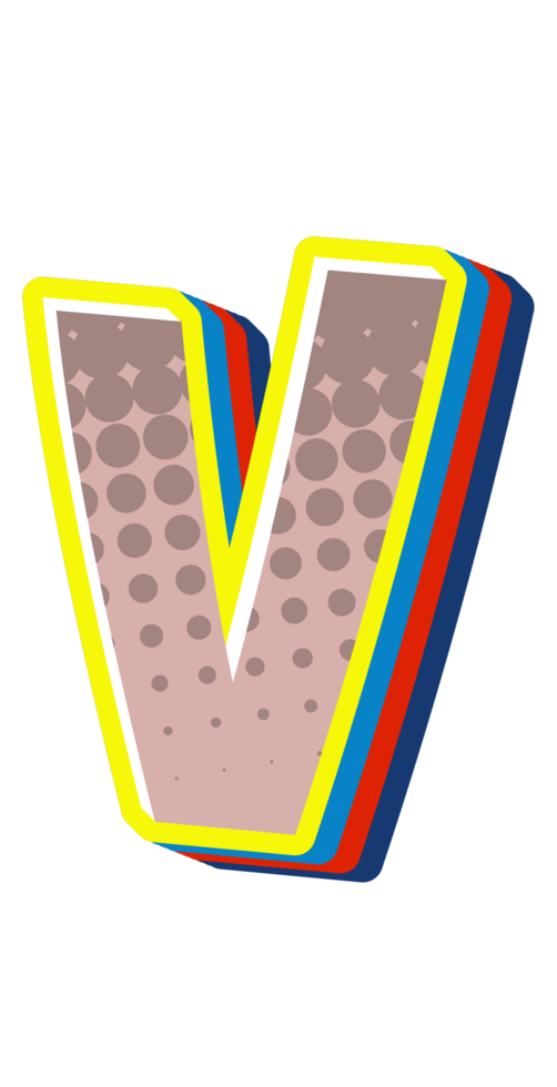 Comic Halftone Alphabet Letter and Number png