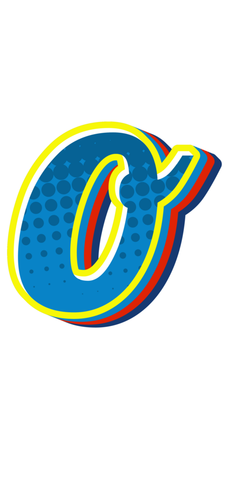 Comic Halftone Alphabet Letter and Number png