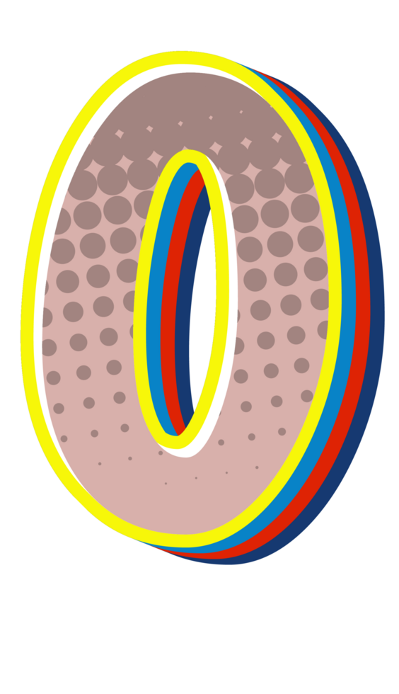 Comic Halftone Alphabet Letter and Number png