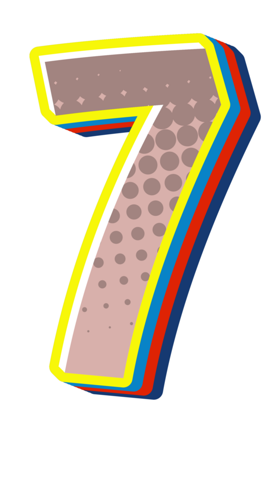 Comic Halftone Alphabet Letter and Number png