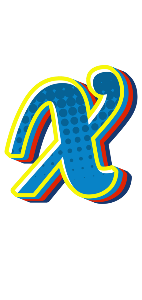 Comic Halftone Alphabet Letter and Number png