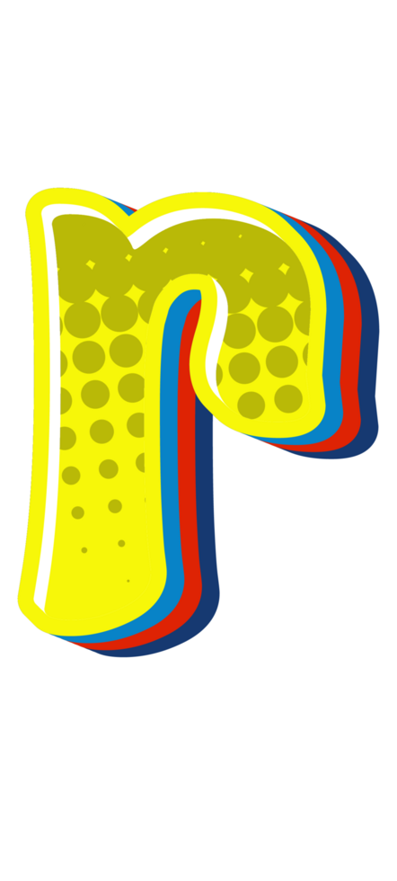 Comic Halftone Alphabet Letter and Number png