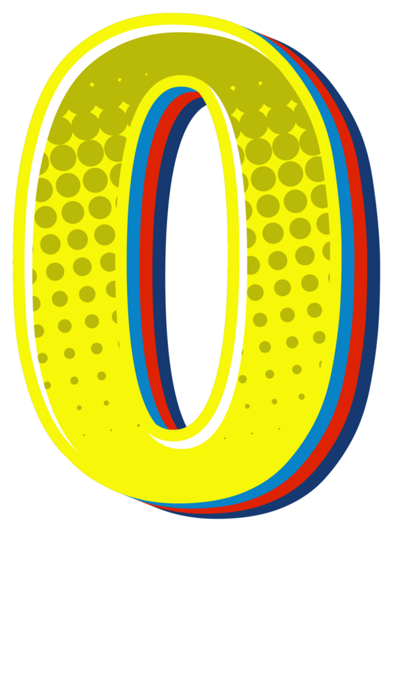Comic Halftone Alphabet Letter and Number png