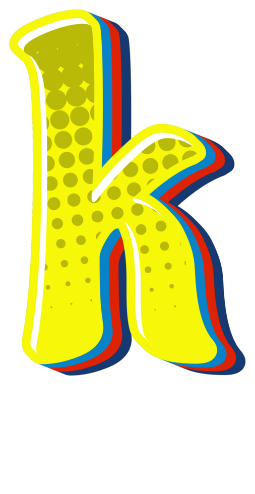 Comic Halftone Alphabet Letter and Number png